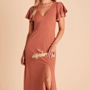 Birdy Grey Hannah Dress Crepe Terracotta Bridesmaid